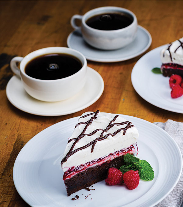 Vanilla-Raspberry Ice Cream Tart with Brownie Crust & Mocha Drizzle